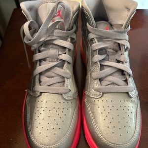 Air Jordan 1 Mid GS SUNRISE SILVER PINK 555112-006 US 5Y